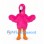 Flamingo Mascot Costume in Pink with Broad Wings