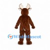 Reindeer Mascot Costume in Brown with Red Nose
