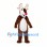 Reindeer Mascot Costume in Brown with Red Nose