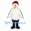 Penguin Mascot Costume with Red Earmuffs and White Belly