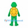 Turtle Mascot Costume in Green with Yellow Belly and Shell
