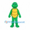Turtle Mascot Costume in Green with Yellow Belly and Shell
