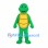 Turtle Mascot Costume in Green with Yellow Belly and Shell