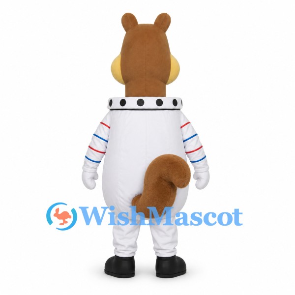Squirrel Astronaut Mascot Costume with White Space Suit