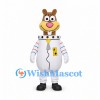 Squirrel Astronaut Mascot Costume with White Space Suit