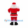 Santa Claus Mascot Costume with Red Suit and White Beard