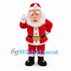 Santa Claus Mascot Costume with Red Suit and White Beard