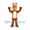 Reindeer Mascot Costume in Orange Brown with White Chest