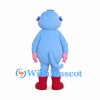 Monkey Mascot Costume in Blue with Pink Face and Yellow Belly