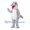 Dolphin Mascot Costume in Gray with White Belly
