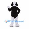 Saint Bernard Mascot Costume in Black and White with Neck Barrel