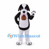 Saint Bernard Mascot Costume in Black and White with Neck Barrel