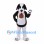 Saint Bernard Mascot Costume in Black and White with Neck Barrel