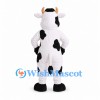 Cow Mascot Costume with Black Spots and Peach Belly