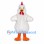Chicken Mascot Costume in White with Orange Feet