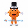 Basketball Mascot Costume with Black Top Hat and Mustache