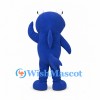 Shark Mascot Costume in Blue with White Teeth