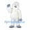 Yeti Mascot Costume in White with Gray Hands and Feet