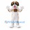 Saint Bernard Mascot Costume in Brown and White with Neck Barrel