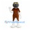 Lemur Mascot Costume in White and Brown with Dark Face