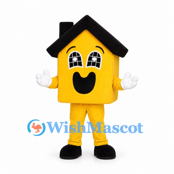 House Mascot Costume in Yellow with Black Roof