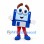 Floppy Disk Mascot Costume in Blue with Red Legs