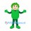 Leaf Boy Mascot Costume with Green Outfit and Leaf Hair