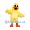 Duckling Mascot Costume in Yellow with Orange Feet