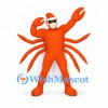 Lobster Mascot Costume in Orange with Long Side Legs