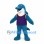 Dolphin Mascot Costume with Purple Sports Vest