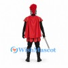 Roman Soldier Mascot Costume with Silver Armor and Red Cape