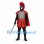 Roman Soldier Mascot Costume with Silver Armor and Red Cape