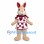 Rabbit Mascot Costume with White Heart Print Dress