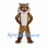 Tiger Mascot Costume in Brown with White Belly and Black Stripes