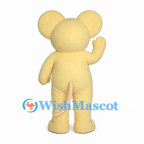 Mouse Mascot Costume in Yellow with Large Ears