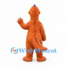 Dragon Mascot Costume in Orange with Purple Horns