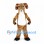 Ram Mascot Costume in Tan with Curled Horns and White Belly