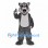 Wolf Mascot Costume in Gray with Toothy Mouth and Paw Pads