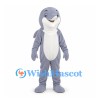 Dolphin Mascot Costume in Gray with White Belly