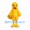 Canary Mascot Costume in Yellow with White Hat and Red Bow