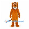 Lion Mascot Costume in Orange with Brown Mane