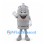Gas Cylinder Mascot Costume in Gray with Smiling Face