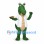 Crocodile Mascot Costume with White Lab Coat and Cream Belly