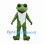Frog Mascot Costume in Green with White Chest