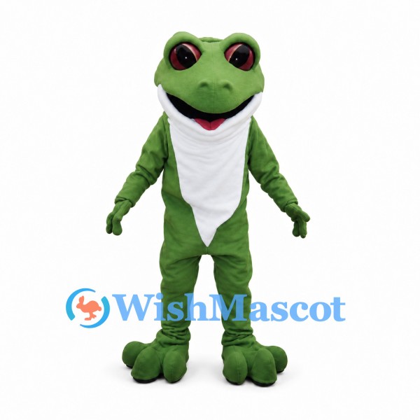 Frog Mascot Costume in Green with White Chest