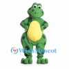 Frog Mascot Costume in Green with Yellow Belly and Dark Spots