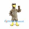 Eagle Mascot Costume in Gray Brown with Yellow Beak