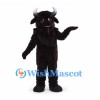 Bull Mascot Costume in Black with White Horns