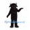 Bull Mascot Costume in Black with White Horns