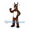 Antelope Mascot Costume in Brown with Black Horns